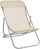 vidaXL Strandstühle 2 Stk. Creme Textilene & Pulverbeschichteter Stahl 360192 Bild 3