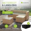 Juskys Polyrattan Lounge Punta Cana M creme inkl. Abdeckung – Gartenlounge für 4 Personen – Sitzgruppe mit Sessel, Sofa, Tisch & Hocker - Sitzbezüge sand Bild 2