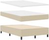 vidaXL Boxspringbett Hellgrau und Weiß 120 x 190 cm Cordstoff 3337456 Bild 5