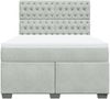 vidaXL Boxspringbett mit Matratze Hellgrau 140x190 cm Samt 3290912 Bild 4