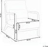 Sessel SORSELE Cord Beige Bild 2