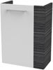 FACKELMANN SBC B.PERFEKT Waschbeckenunterschrank Gäste WC 45 cm breit, Weiß/Anthrazit Holzoptik, Türanschlag links Bild 1