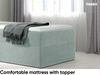 MEBLINI Kinderbett mit Bettkasten MINO 3 80x200 Links – H3/Blaugrau Samt Gepolstert Einzelbett mit Matratze - Polsterbett mit Stauraum - Bett mit Kopfteil – Stauraumbett Bild 4