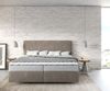 Boxspringbett Dream-Well Mikrofaser Beige 180x200 cm mit Matratze und Topper Bild 2