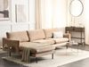Ecksofa 4-Sitzer VINTERBRO Samtstoff Beige rechtsseitig Bild 3