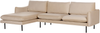 Ecksofa 4-Sitzer VINTERBRO Samtstoff Beige rechtsseitig Bild 4