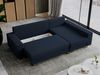Ecksofa mit Schlaffunktion L-Form mit Bettkasten - DORIAN-Non - Dunkelblau Boucle Bild 3