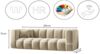 Kaiser Möbel Sofa Couch, Dreisitzer Grand Modular Stoff Salvador und Haga, Bequem, modular, viele Farben Bild 2