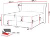Boxspringbett Bakarat, Blau, 200x200 cm Bild 4