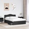 vidaXL Bettrahmen mit Schubladen Schwarz 140 x 190 cm Ingenieurs Holz 3413006 Bild 3