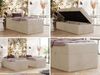 Boxspringbett 90x200 Polsterbett ZERO 90 Einzelbett ohne Kopfteil, inkl. Stauraum & Multipocket-Matratze, Hotelbett - Creme Plüsch - H3 - Topper T25 Bild 2