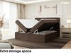 MEBLINI Boxspringbett ZLATAN 200x220 cm mit Bettkasten - H4/Braun Webstoff Polsterbett - Doppelbett mit Topper & Taschenfederkern-Matratze Bild 5