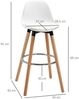 HOMCOM Barhocker 2er-Set Küchenhocker, Barstuhl mit Fußstützen (Tresenstuhl, 2 St, Küchenstuhl), für Esszimmer, Küche, Kunstleder, Weiß, 38,5 x 42,5 x 91 cm Bild 3