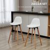 HOMCOM Barhocker 2er-Set Küchenhocker, Barstuhl mit Fußstützen (Tresenstuhl, 2 St, Küchenstuhl), für Esszimmer, Küche, Kunstleder, Weiß, 38,5 x 42,5 x 91 cm Bild 4