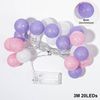 Qualra LED-Lichterkette 10/20LED Baumwollkugeln Lichterkette Warmweiß Batterie für Party Innen, LED Lichterketten 2er/Set Bild 2