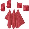 REDBEST Topflappen Küchenset 7-teilig, Punkte Bild 2