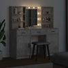 vidaXL Schminktischset mit LED mit Tür 3 pcs Beton Grau Holzwerkstoff 3334293 Bild 4