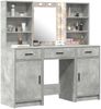 vidaXL Schminktischset mit LED mit Tür 3 pcs Beton Grau Holzwerkstoff 3334293 Bild 3