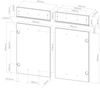 Küchenfront R-Line Artisan-Eiche 79.2 x 70.8 cm Möbelfront für den Schubladenunterschrank Vicco Bild 2
