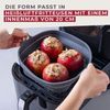 FACKELMANN Silikonform Backform für Heißluftfritteuse, faltbar, gerillter Boden, platzsparend Bild 4