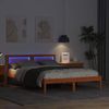 vidaXL Bettrahmen Wachsbraun 135 x 190 cm Massives Kiefernholz 872829 Bild 4