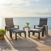 osoltus XXL Set Palma 2x Gartensessel 2x Hocker 1x Tisch 5tlg. Alu Anthrazit Bild 2