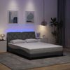 vidaXL Bettgestell mit LED ohne Matratze Hellgrau 140x200 cm Stoff 3310671 Bild 1