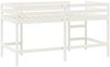 vidaXL Kinderhochbett mit Leiter Weiß 90x200 cm Massivholz Kiefer 835899 Bild 2