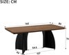 Merax Esstisch 160*80cm, für 4–6 Personen, Geeignet für Ess- und Wohnzimmer, wasserfest und kratzfest, 4 cm dicke Tischplatte, Walnussfarbe Bild 4