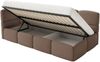 Selsey 'Cloudy' Jugendbett 120 cm, Bettkasten, Velours wasserabweisend, Kopfteil links, Braun Bild 4