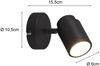 LED Wandstrahler Badezimmerlampe Schwarz, Breite 10,5cm Bild 4
