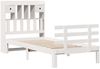 vidaXL Massivholzbett mit Regal ohne Matratze Weiß 90x200 cm Kiefer 3322791 Bild 3
