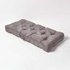Homescapes Sitzkissen Sofa-Auflage 100 x 48 cm mit Veloursbezug – dickes Sitzkissen grau Bild 2