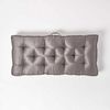 Homescapes Sitzkissen Sofa-Auflage 100 x 48 cm mit Veloursbezug – dickes Sitzkissen grau Bild 3