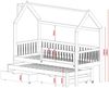 Hausbett Kinderbett PERLE 200x90cm Kiefer Massiv Natur inkl. Zusatzbett Bild 2