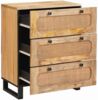 vidaXL Sideboard Braun 60 x 33 x 75 cm Massivholz Mango 4018047 Bild 2