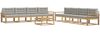 vidaXL Outdoor-Sofagarnitur 9 pcs Weiß und Hellgrau 79 x 79 x 37 cm 3386235 Bild 2