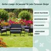 Relaxdays 4-teiliges Gartenmöbel Set Rattan Bild 5