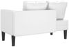 vidaXL Chaiselongue mit Kissen Weiß Kunstleder, 116,5 x 62 x 57,5 cm Bild 5