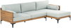 Beliani 'CAVEZZO' Ecksofa, Akazienholz grau, 254x150x77 cm Bild 1