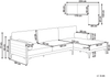 Beliani 'CAVEZZO' Ecksofa, Akazienholz grau, 254x150x77 cm Bild 2
