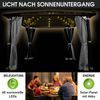BRAST Alu-Pavillon Summerdream 3x3m grau festes Dach wasserdicht + Moskitonetz + LEDs Bild 5