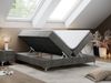 Boxspringbett - Doppelbett mit Multipocket-Matratze - LESS -120x200 - Dunkelgrau Velours - H4 Bild 2