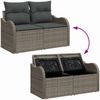 vidaXL Garten-Sofa-Set mit Speicher 8 pcs Grau Poly Rattan 3358162 Bild 4