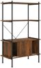 vidaXL Regal mit 4 Böden und Schrank 80 x 40 x 130 cm Stahl Holzwerkstoff [336354] Bild 3