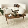 Dmora Wohnzimmertisch Eugenia, Niedriger Wohnzimmertisch, Kaffeeregal, Couchtisch für Sofa, 115x50h38 cm, Nussbaum Bild 2