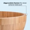 KHG Bambusschale ⌀ 20 cm rund für Obst, Salate, Brot & Snacks, Bambus Bowl natur zum Servieren, Obstschale, Salatschüssel, Müslischale, Ramen Nudel, Chipsschale, Pastaschale, plastikfrei BPA-frei Bild 3