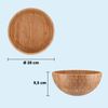 KHG Bambusschale ⌀ 20 cm rund für Obst, Salate, Brot & Snacks, Bambus Bowl natur zum Servieren, Obstschale, Salatschüssel, Müslischale, Ramen Nudel, Chipsschale, Pastaschale, plastikfrei BPA-frei Bild 2