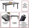 Poly-Rattan Gartentisch Cava, Esstisch Tisch mit Glasplatte, 160x90x74cm ~ braun Bild 2