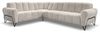 Beautysofa Ecksofa mit Metallbeine in schwarzer VOLARE L, mit höchstem Sitzkomfort, ohne Schlaffunktion Bild 4